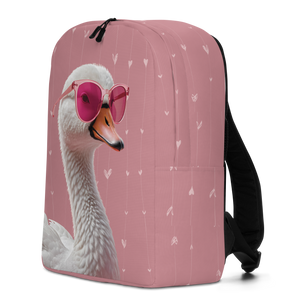 Cute Pink Swan Minimalist Backpack