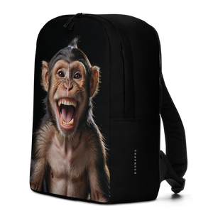 Happy Monkey Black Minimalist Backpack