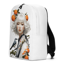 Oriental Lady with Orange and Bird Minimalist Backpack