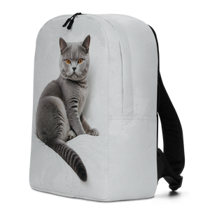 Relaxing British Shorthair Cat Minimalist Backpack