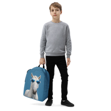 Cool Blue Horse Minimalist Backpack