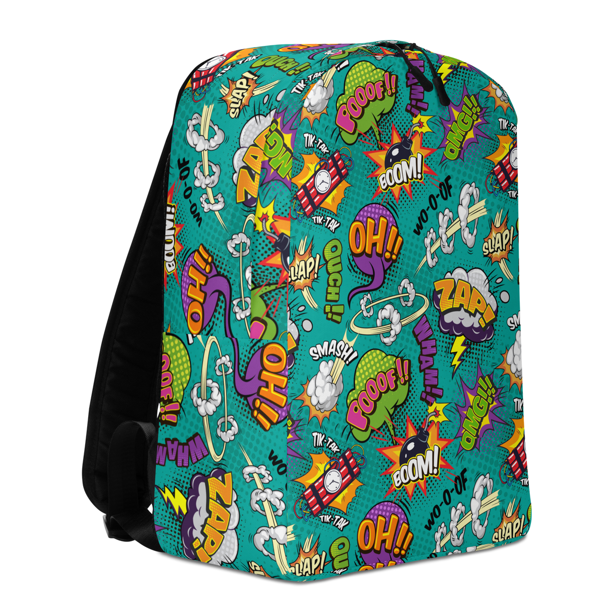 Comic Text Pattern Minimalist Backpack – Design Express