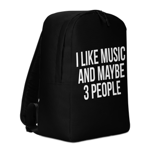 I Like Music and Maybe 3 People Minimalist Backpack