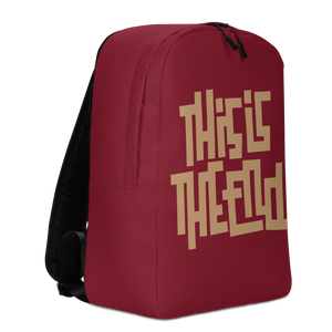 THIS IS THE END? Burgundy Minimalist Backpack