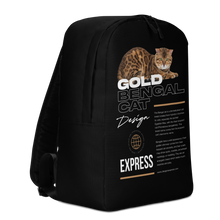 Gold Bengal Cat Minimalist Backpack