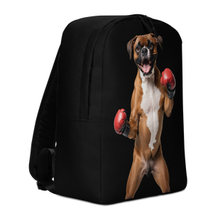 Boxer Boxing Black Minimalist Backpack