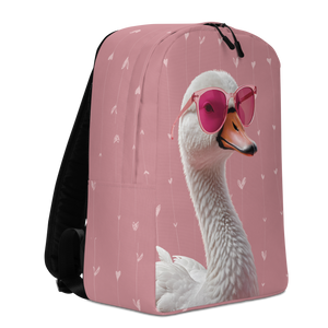 Cute Pink Swan Minimalist Backpack