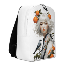 Oriental Lady with Orange and Bird Minimalist Backpack