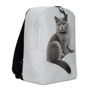 Relaxing British Shorthair Cat Minimalist Backpack