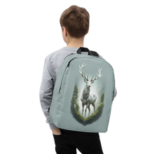 Green White Deer Minimalist Backpack