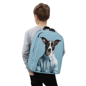 Sad Dog Blue Minimalist Backpack