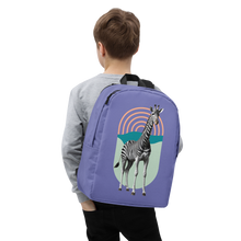 Giraffe Zebra Purple Minimalist Backpack