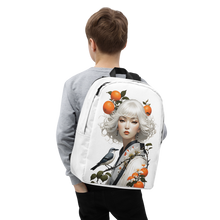 Oriental Lady with Orange and Bird Minimalist Backpack