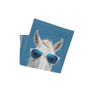 Cool Blue Horse Face Mask & Neck Gaiter