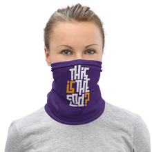 IS/THIS IS THE END? Purple Yellow Reverse Face Mask & Neck Gaiter