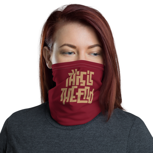 THIS IS THE END? Burgundy Face Mask & Neck Gaiter