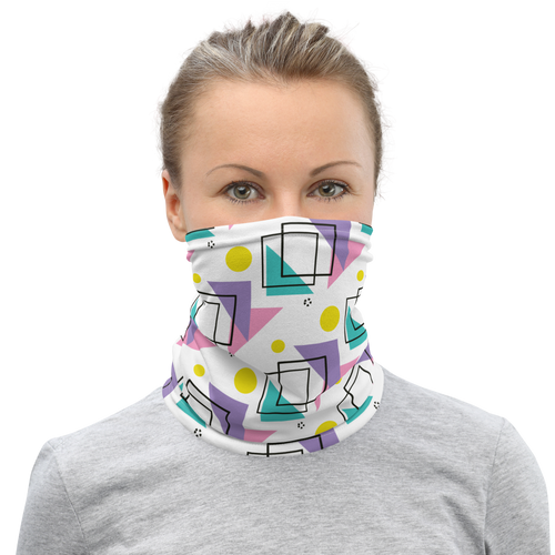 Default Title Memphis Colorful Pattern 02 Mask & Neck Gaiter by Design Express