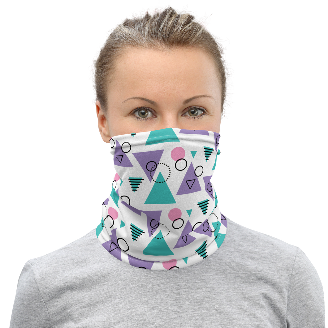 Memphis Colorful Pattern 03 Mask & Neck Gaiter