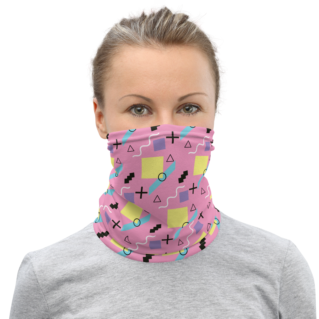 Memphis Colorful Pattern 04 Mask & Neck Gaiter