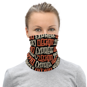 Design Express Typography Pattern Face Mask & Neck Gaiter