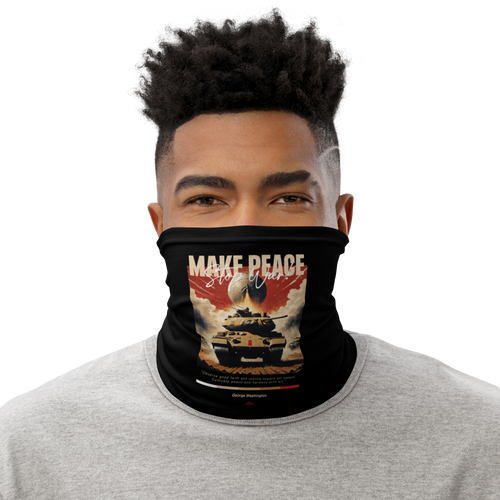 Make Peace Stop War Tank Face Mask & Neck Gaiter