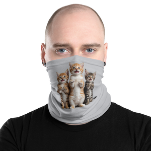 Funny Tripple Cats Face Mask & Neck Gaiter