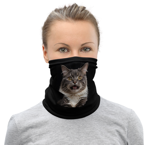 Shocked Cat Face Mask & Neck Gaiter