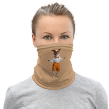 Happy Dancing Dog Beige Mask & Neck Gaiter