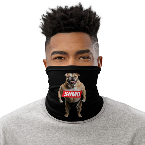 Sumo Bulldog Black Face Mask & Neck Gaiter