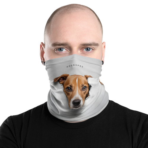 Funny Sad Dog Peep Face Mask & Neck Gaiter