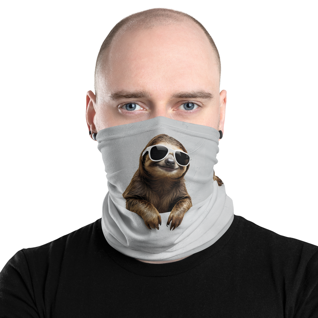 Cool Smiling Sloth Face Mask & Neck Gaiter