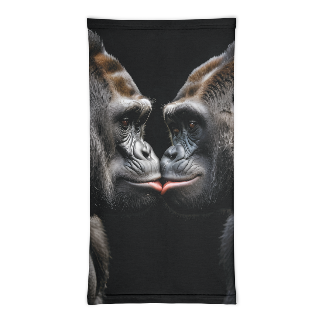 Gorilla Kissing Face Mask & Neck Gaiter