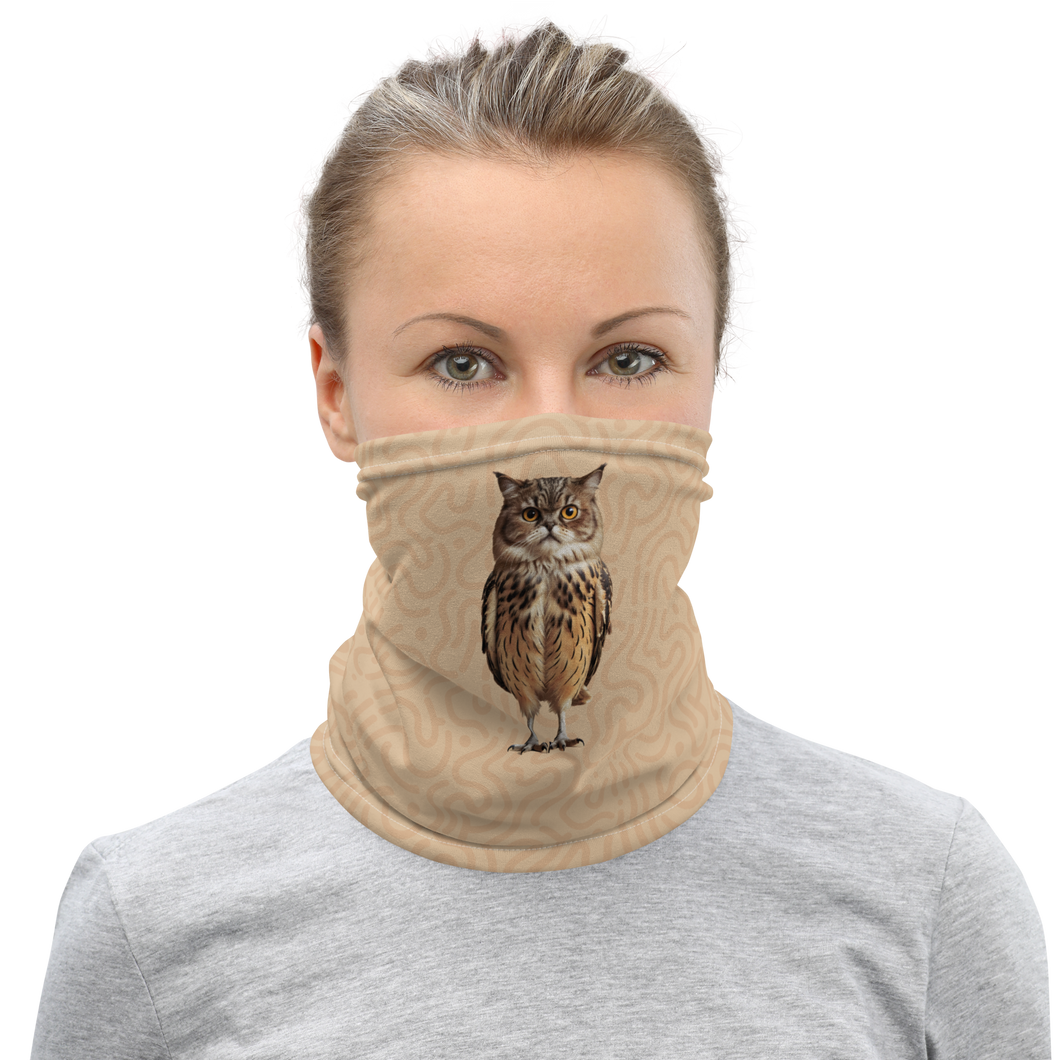 Cat Owl Face Mask & Neck Gaiter