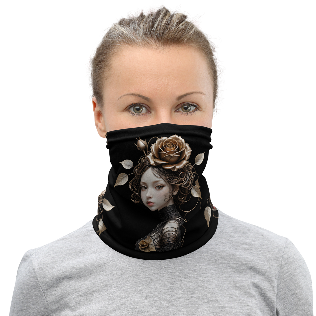 Lady Rose Copper Wire Art Face Mask & Neck Gaiter