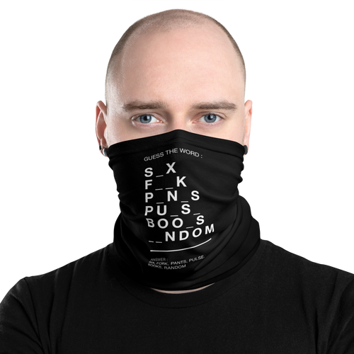 Guess The Word (Funny) Face Mask & Neck Gaiter