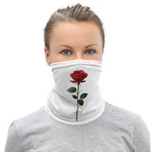 Red Rose on White Mask & Neck Gaiter