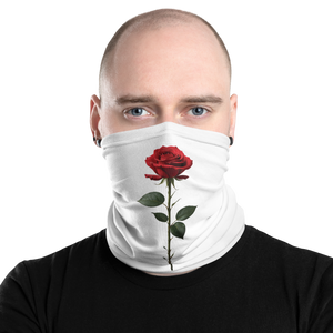 Red Rose on White Mask & Neck Gaiter