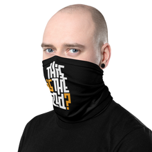 IS/THIS IS THE END? Black Yellow White Face Mask & Neck Gaiter