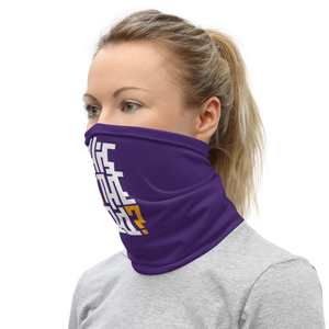 IS/THIS IS THE END? Purple Yellow Reverse Face Mask & Neck Gaiter