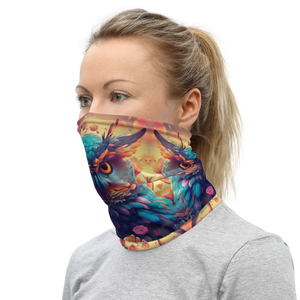 Colorful Owl Art Mask & Neck Gaiter