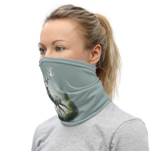 Green White Deer Face Mask & Neck Gaiter