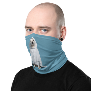 Dog in Ghost Costume Face Mask & Neck Gaiter