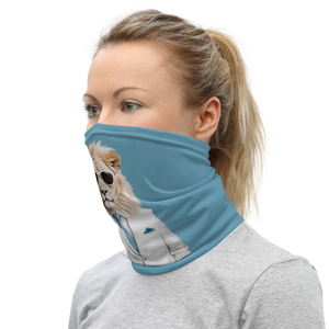 Funky White Lion Face Mask & Neck Gaiter