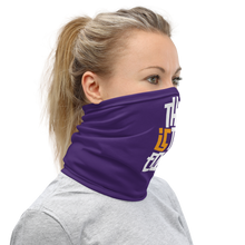 IS/THIS IS THE END? Purple Yellow Reverse Face Mask & Neck Gaiter