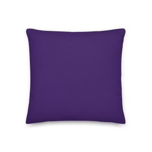 IS/THIS IS THE END? Purple Yellow Reverse Premium Pillow