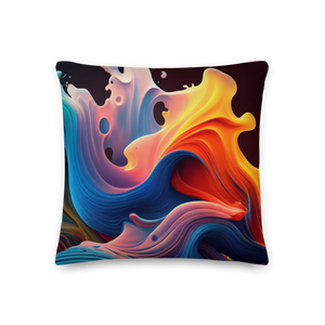 Colorful Swirl Background Premium Pillow