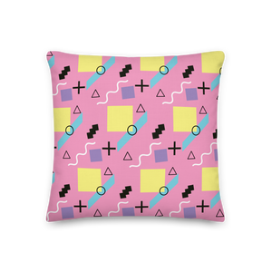 Memphis Colorful Pattern 04 Premium Pillow