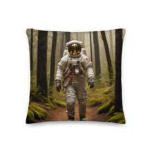 Astronout in the Forest Premium Pillow