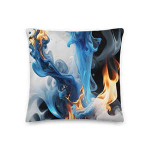 Blue Smoke Fire Premium Pillow