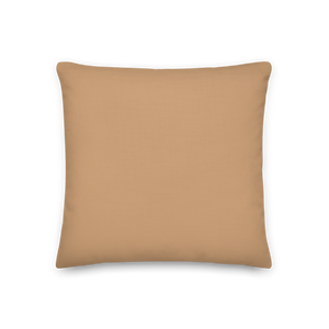 Happy Dancing Dog Beige Premium Pillow